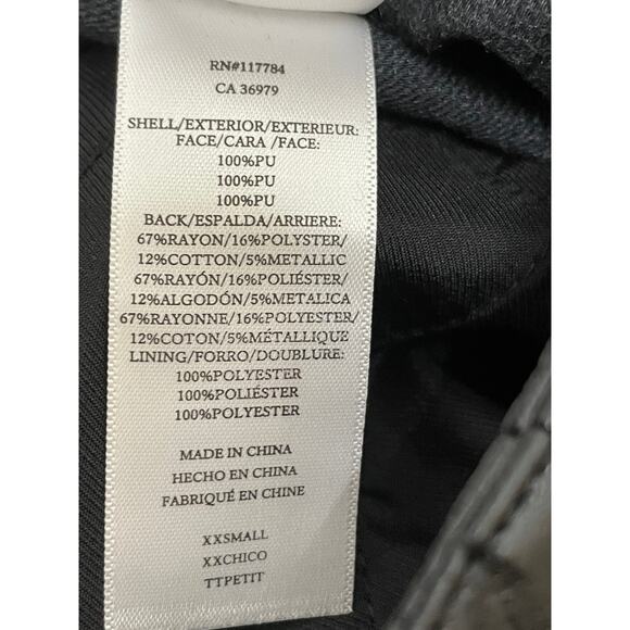 Rails Edem Skirt Black Faux Crinkle Leather Women's Size XXS New With Tags - Picture 7 of 12